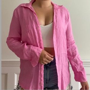 zara long sleeve linen shirt